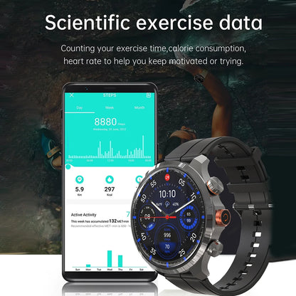 Newest Camera Video Call Gps Smart Watch Sport Men Sim Card Android Phone Smartwatch With 2Gb Ram+16Gb Rom (Ddr3)