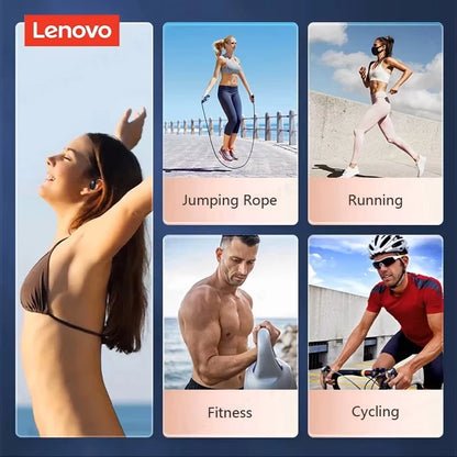 Lenovo LP75 Sports Wireless Earphones with Mics,Button Control, LED Power Display,Hifi Stereo Sound BT 5.3 TWS Headphones