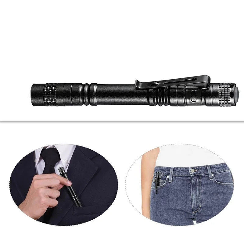 Portable LED Flashlight Strong Light Flashlight Pocket Small Flashlight LED Flashlight Medical Waterproof Pen Torch Light