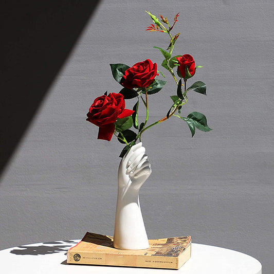 Nordic Style Ceramics Vase Modern Creative Hand Vase Flowers