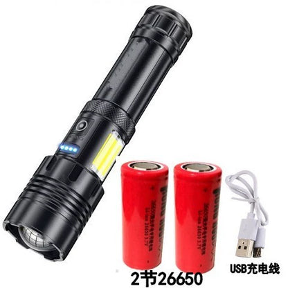 P90 Power Torch Rechargeable Outdoor Long-Range Xenon Lamp Zoom High-Power Spotlight Super Bright Probe Xenon Lamp