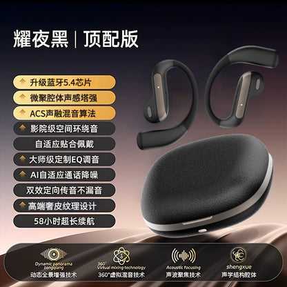 2025 New Arrival Half in-Ear Wireless Bluetooth Headset Ultra-Long Life Battery Non in-Ear Noise Reduction Sports Running for a Long Time without Pain
