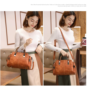Fashion Large Capacity Shoulder Leather Women Bag