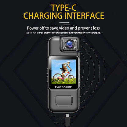 4K WiFi Ultra HD Mini Camera Portable Police Camera Infrared Night Vision Function Suitable for Police Use, Outdoor Cycling, etc
