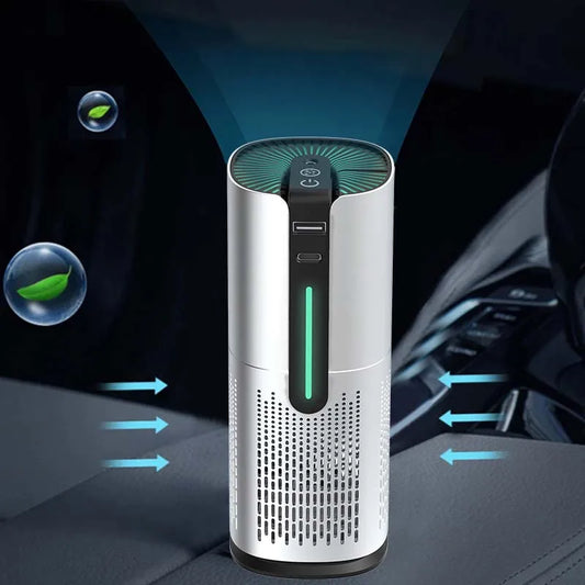 Small Ionic Smoke Absorber Plasma Negative Anion Generator Vehicle Purification Purifier Ionizer Mini Car  Air Cleaner
