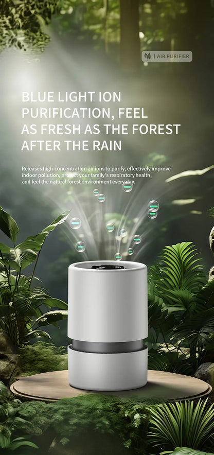 Desktop Air Purifier With HEPA Filter Portable Air Cleaner Odor Remover Air Freshener for Bedroom Office Mini Air Purifier PM2.5