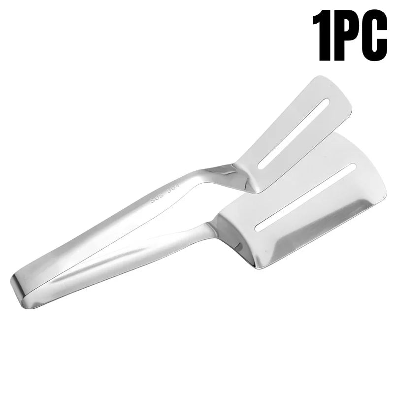 1/2/4Pcs Stainless Steel Steak Clips Multifunctional Spatula Double-Sided Cooking Tongs For Fish Meat Pizza Kitchen Baking Tools