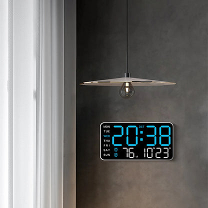 2025 New Frameless electronic clock multi-function hanging Dual-purpose clock digital clock display living room wall clock