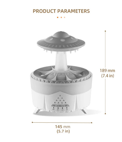 Rain Cloud Night Light Humidifier With Raining Water Drop Sound And 7 Color Led Light Essential Oil Diffuser Aromatherapy