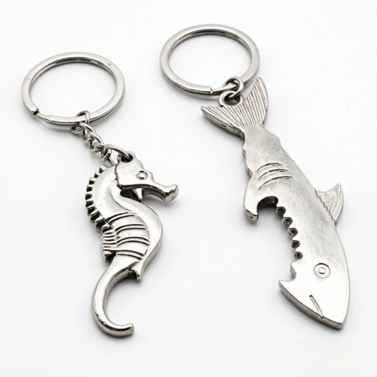 Hot Shark Bottle Opener Keychain Fish Corkscrew Key Chains Jewelry New Arrived Keyring Accessories Alloy Multifunction