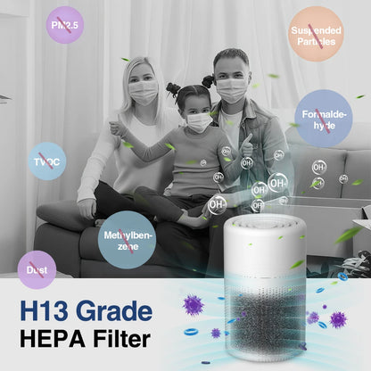 Household Air Purifier Portable Air Cleaner Mini Desktop Air Purifier With HEPA Filter Air Freshener Air Cleaner For Home Office