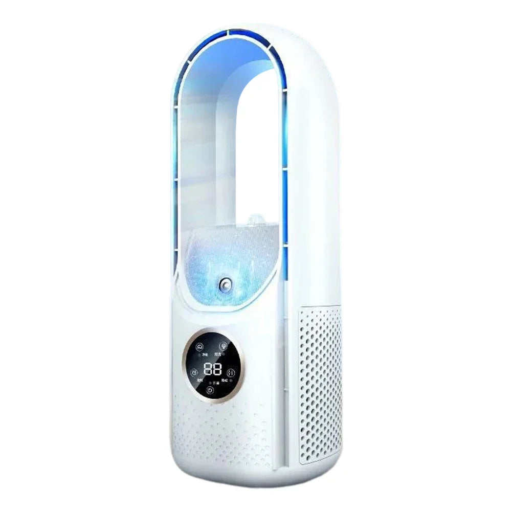 Electric Bladeless Fan USB Air Cooling Fan Mini Air Conditioner Venty Fan Portable Desktop Fanless Blade Cooler