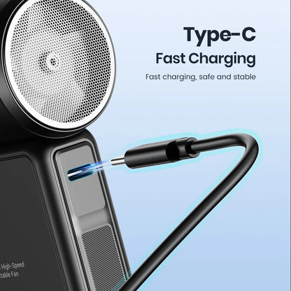 Warmco Portable Handheld Fan, 5000mAh Powerful Mini Turbo Fan, 13000 RPM High Speed USB Rechargeable for Travel & Outdoor