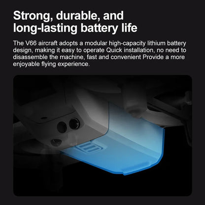 V66 Mini Remote Control Positioning Aerial Photography FPV Drone Wide Angle HD Camera Obstacle Avoidance Helicopter Machine Toy