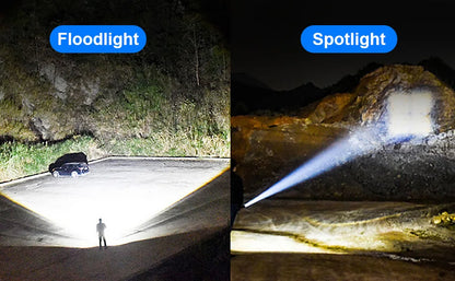 Flashlight High Lumens Rechargeable, 950000 Lumen Led Flashlights XHP70.2 USB,Handheld Super Bright  Flash Light Battery Powered