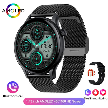 2024 True AMOLED Smart Watch Ladies Screen always Show Time 466*466 HD Health Tracker Voice Calling Smartwatch Women For Xiaomi