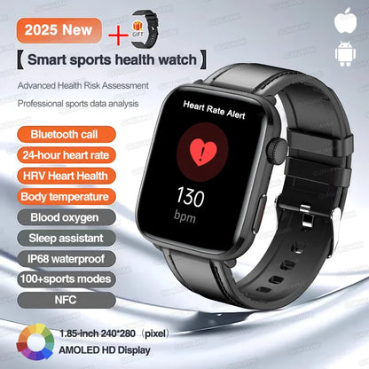 2025 New For Xiaomi Smart Watch HD Bluetooth Call AMOLED Screen NFC Waterproof GPS Sport Health Tracker Smart Watch