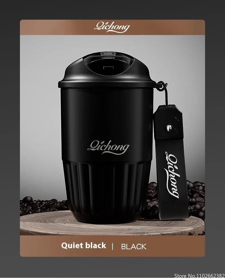 410ml Ceramic Liner Thermos Coffee Cup Double Wall Stainless Steel Vacuum Insulated Thermos For Coffee Thermal Mug Tumbler Gift