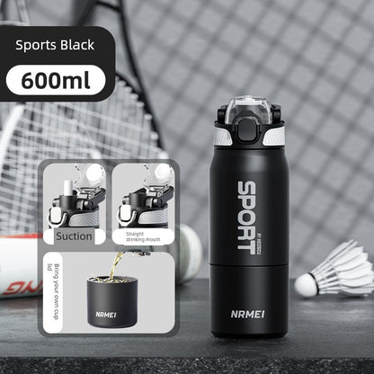 Japanese Style New Vacuum Cup Large Capacity Cold Cup SUS316 Stainless Steel Outdoor Sports  Water Cup Portable Student