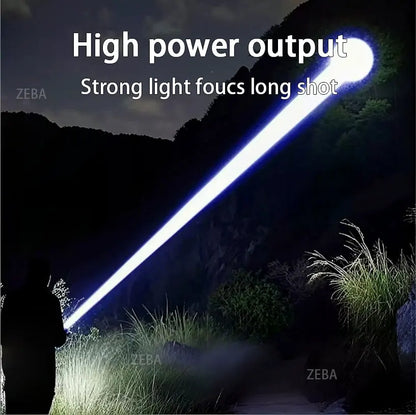 2025 Ultra Powerful Windproof Fire Starting Flashlight Rechargeable High Power Torch Focused Light Source Can Light A Flame Lantern