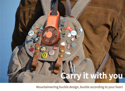 New handheld mini fan, silent high wind USB charging, outdoor hiking, creative gift for graduation season