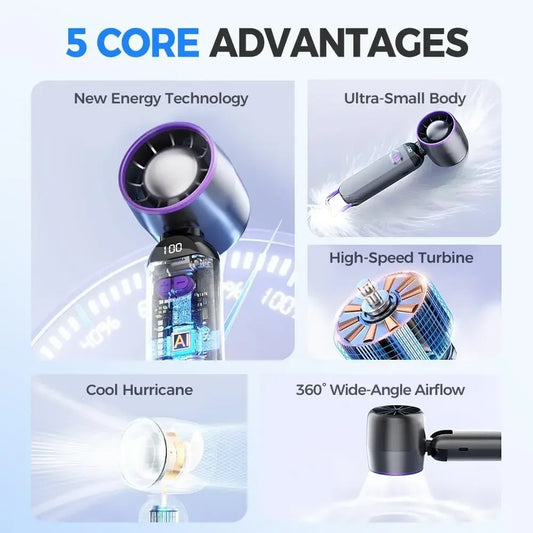 Portable Fan Handheld Fans with Speed Summer Mini Portable Hand Fans Women Men Personal Fan for Travel Vacation Camping Etc.