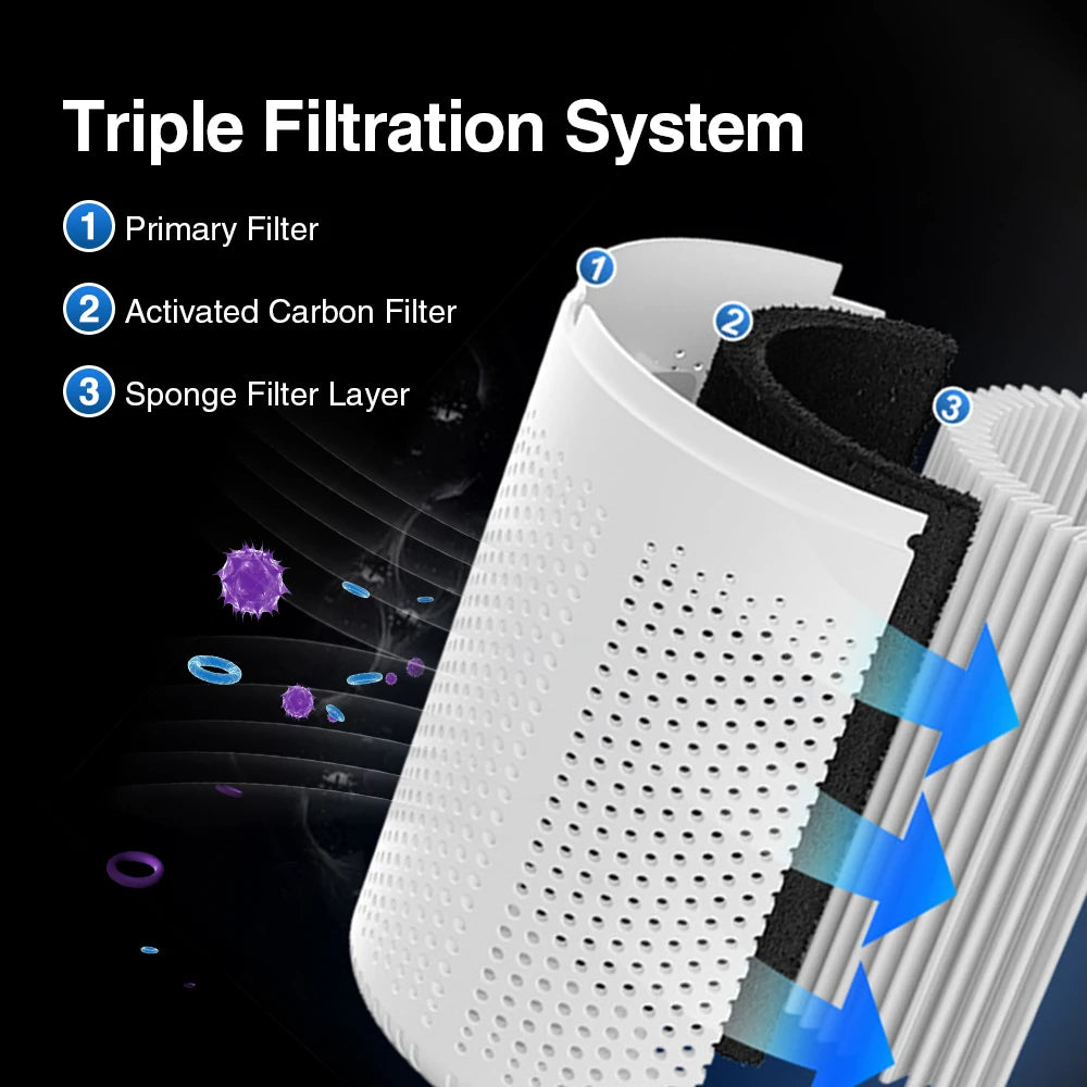 Household Air Purifier Portable Air Cleaner Mini Desktop Air Purifier With HEPA Filter Air Freshener Air Cleaner For Home Office