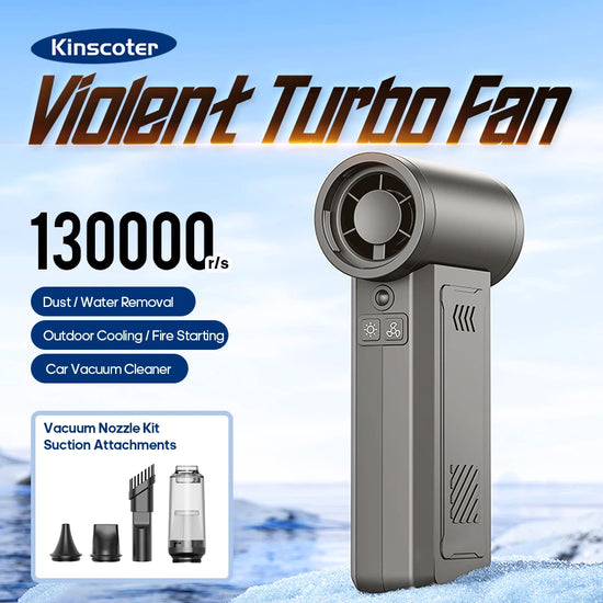 Mini 130000RPM Powerful Air Blower 8000mAh Violent Turbo Fan Portable Dust Cleaner TypeC Charging Brushless Motor for Window Car