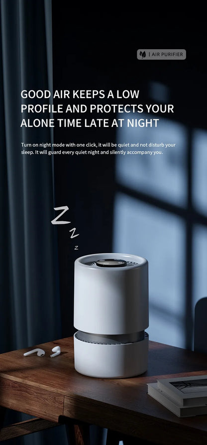 Desktop Air Purifier With HEPA Filter Portable Air Cleaner Odor Remover Air Freshener for Bedroom Office Mini Air Purifier PM2.5