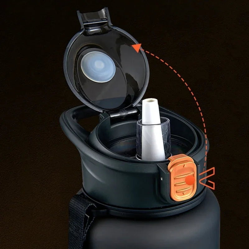 2.2L High-capacity Sport Water Bottle Portable Outdoor Travel Leakproof Drinking Bottle High Temperature Resistance Drink Bottle