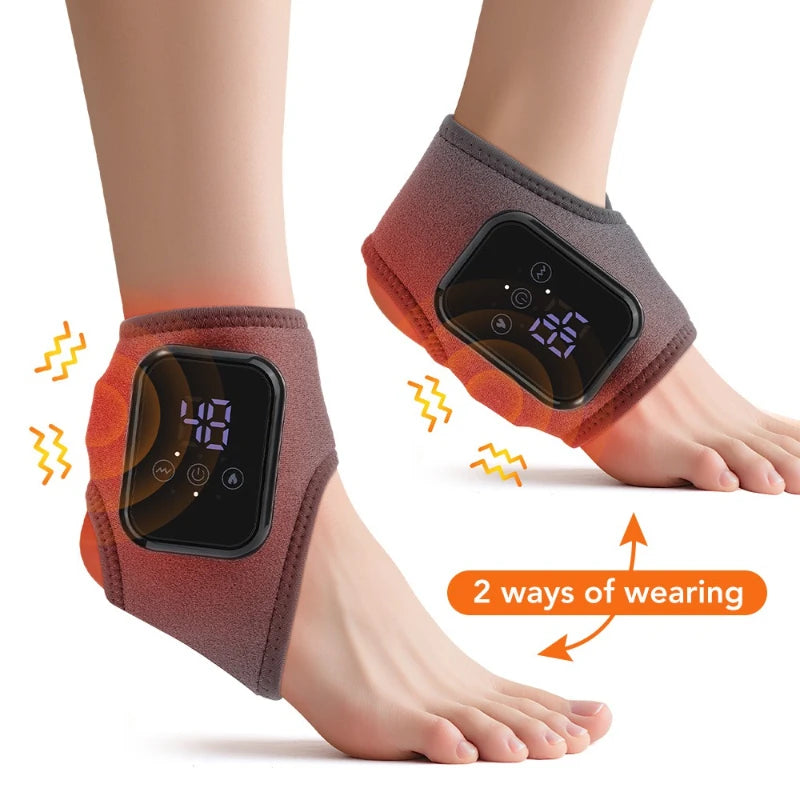 ChiJiaoDr Electric Heating Ankle Care Home Massager Foot Therapy Hot Compress Pain Relief Rehabilitation Protective Equipment