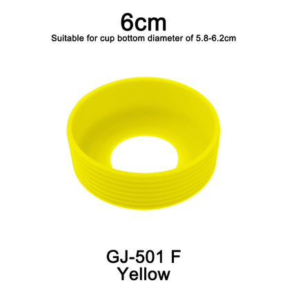 6cm 15 Colour Threaded Soft Silicone Cup Bottom Cover Wear Resistant Ring Sleeve Sheath Anti Slip Good Toughness