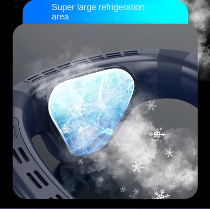 2024 New Neck Air Conditioner Portable Neck Fan Rechargeable Semiconductor Cooling Bladeless Fan Wearable Cooler multi purpose