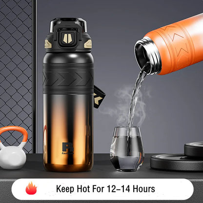 710ml High Quality Stainless Steel 316 Sport Vacuum Flask With Straw Portable Gym Fitness Outdoor Cycling Climb Thermal Bottle
