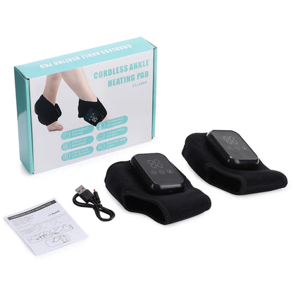 Foot Massager Hot Compresses Vibration Massager Ankle Protection Strap USB Foot and Ankle Joint Protection Fatigue Relieve