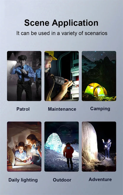High Power Led Flashlights Long Shot Zoom Super Bright Flashlight Led USB Rechargeable Very Strong Led Flashlight For Camping