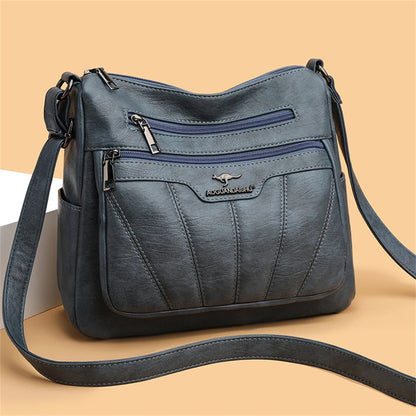 Soft Leather Women Bag Branded Designer Ladies Handbag Purses, Luxury Female Shoulder Bag Large Capacity Crossbody Bags Sac