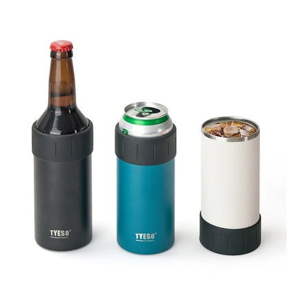 TYESO 12/18oz Stainless Steel Insulated Beer Bottle & Can Cooler Coke beer mug Keep Warm/Cold Double Wall Beverage Cooler Cup