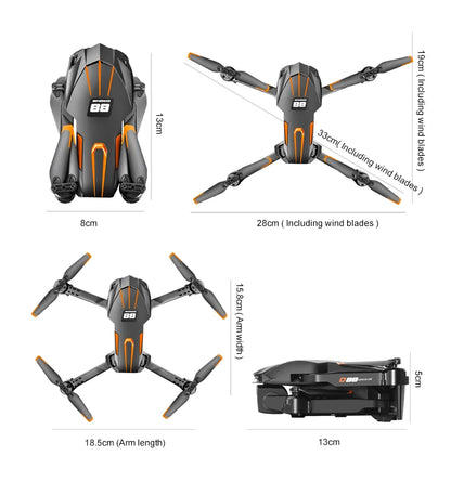Xiaomi MIJIA D88 Drone 8K Optical Flow HD Dual Camera Fixed Height Aerial Photography Quadcopter 10000m Remote Control Aircraft