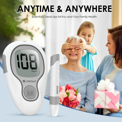 LinkSun Blood Glucose Meter G-425-3 Glucosemeter Kit No Code For Diabetes Tester 10/50/100pcs Strips Medical Blood Sugar Monitor