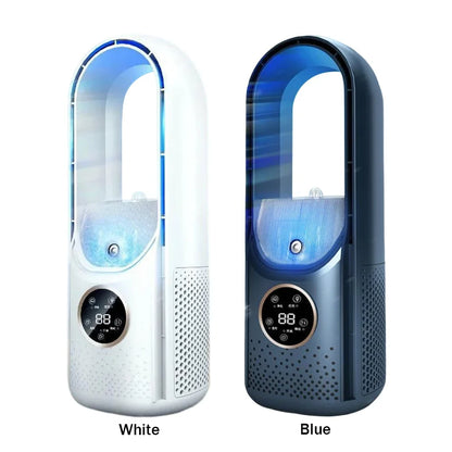 Electric Bladeless Fan USB Air Cooling Fan Mini Air Conditioner Venty Fan Portable Desktop Fanless Blade Cooler