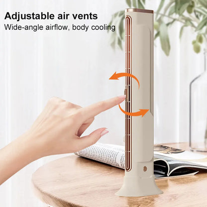 Bladeless Fan Adjustable Vents Air Condition Fan Space-Saving for Bedroom Home Office Room