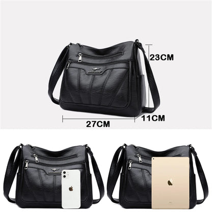 Soft Leather Women Bag Branded Designer Ladies Handbag Purses, Luxury Female Shoulder Bag Large Capacity Crossbody Bags Sac