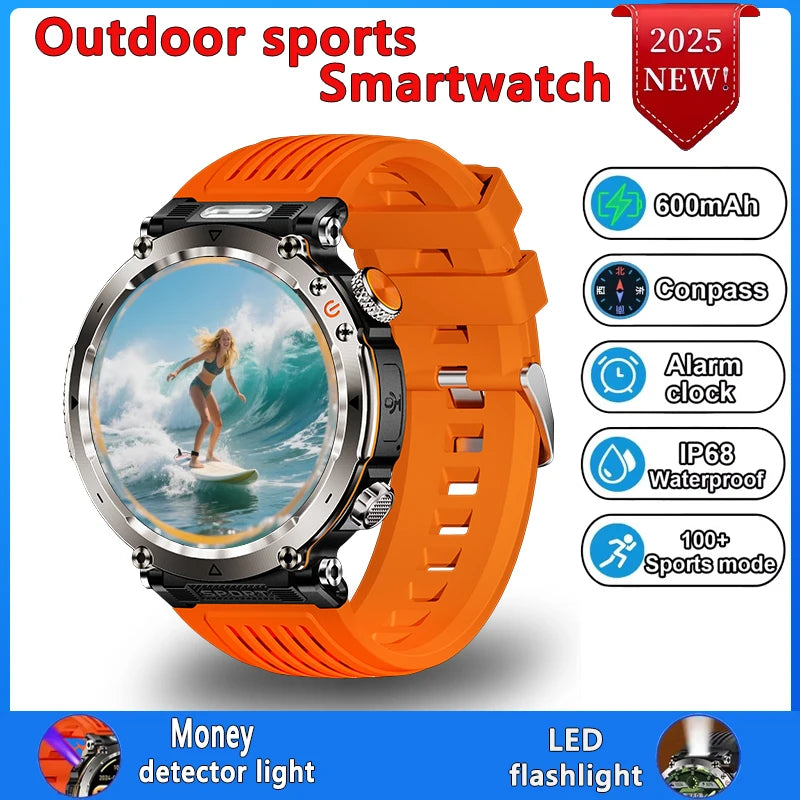 Smart Watch HT30 Bluetooth Call Men Outdoor Sports Fitness Compass Heart Rate Health Monitoring 600mAh Large Battery Smartwatch
