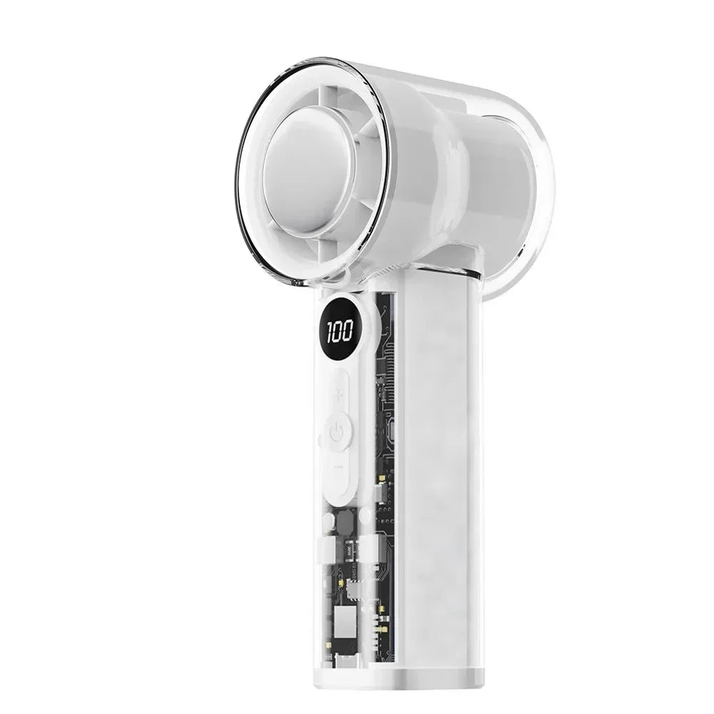 2025 Portable Handheld Fan - 100-Speed Turbo Cooling, 3000mAh Rechargeable, High Wind Outdoor Mini Fan with Adjustable Airflow