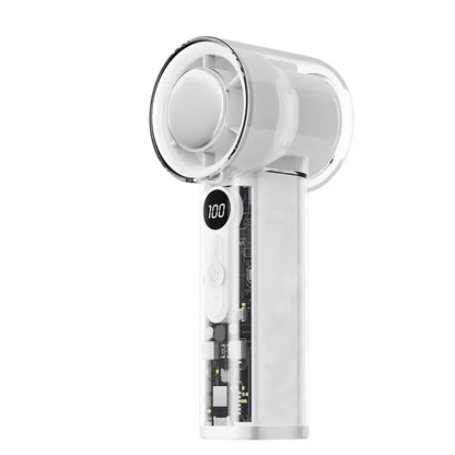 2025 Portable Handheld Fan - 100-Speed Turbo Cooling, 3000mAh Rechargeable, High Wind Outdoor Mini Fan with Adjustable Airflow
