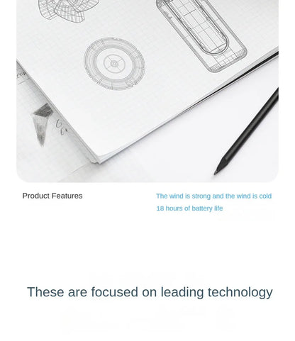 Handheld Fan Charging Portable Mini Fan Long Battery Life USB Digital Display 100-speed Handheld High-Speed Turbofan