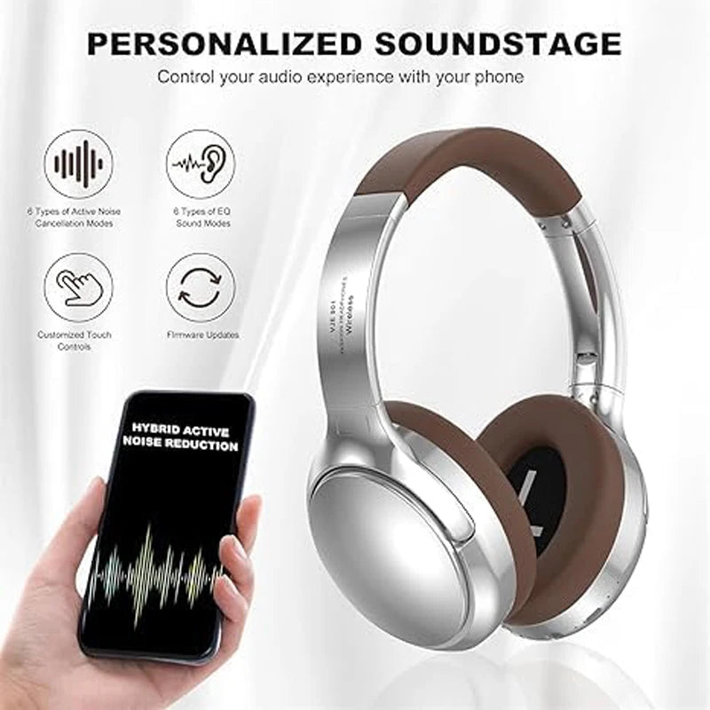 Wireless Headset Bluetooth 5.3 Retro Headphones HIFI Stereo Noise Canceling Earphone Long Standby Stylish Comfortable Headphones