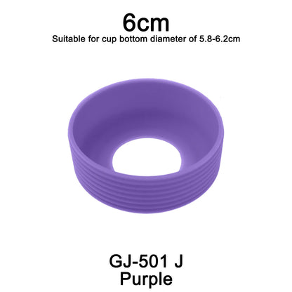 6cm 15 Colour Threaded Soft Silicone Cup Bottom Cover Wear Resistant Ring Sleeve Sheath Anti Slip Good Toughness