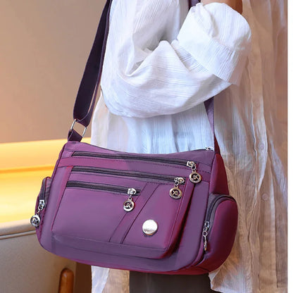 New style neutral nylon fabric ladies' handbag Oxford cloth shoulder strap crossbody bag travel bag multi-compartment casual bag